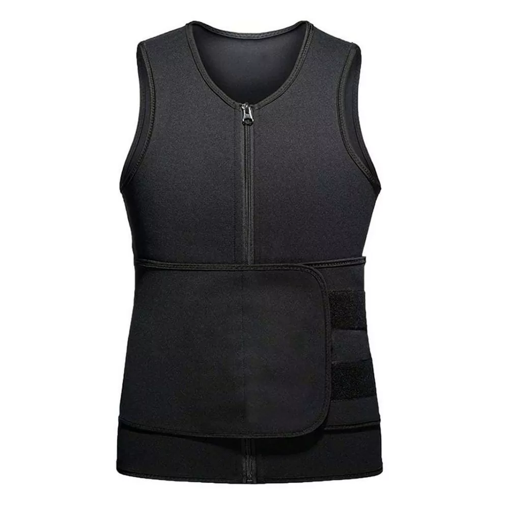 Herren-Saunaanzug mit Sport-Body Shaper, schmaler Passform, ärmellos